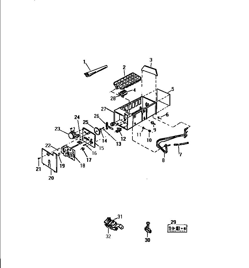 White-Westinghouse RS229GCD0 ice maker diagram