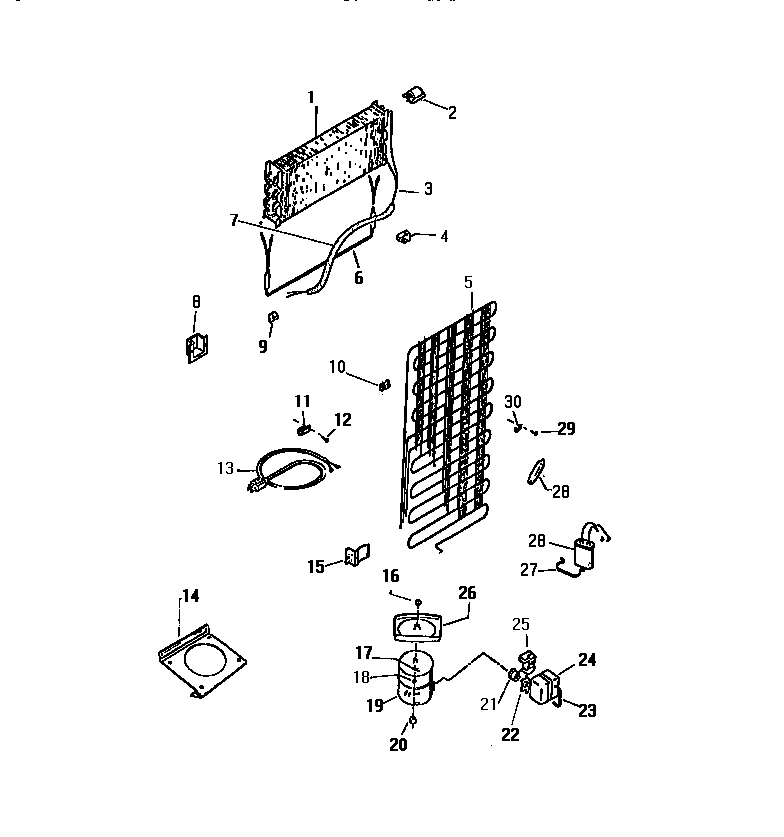 White-Westinghouse RT156HCH0 cooling system diagram