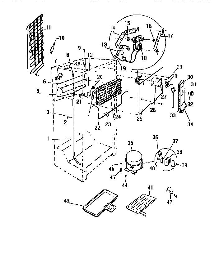 White-Westinghouse RT178GCH3 cooling system diagram