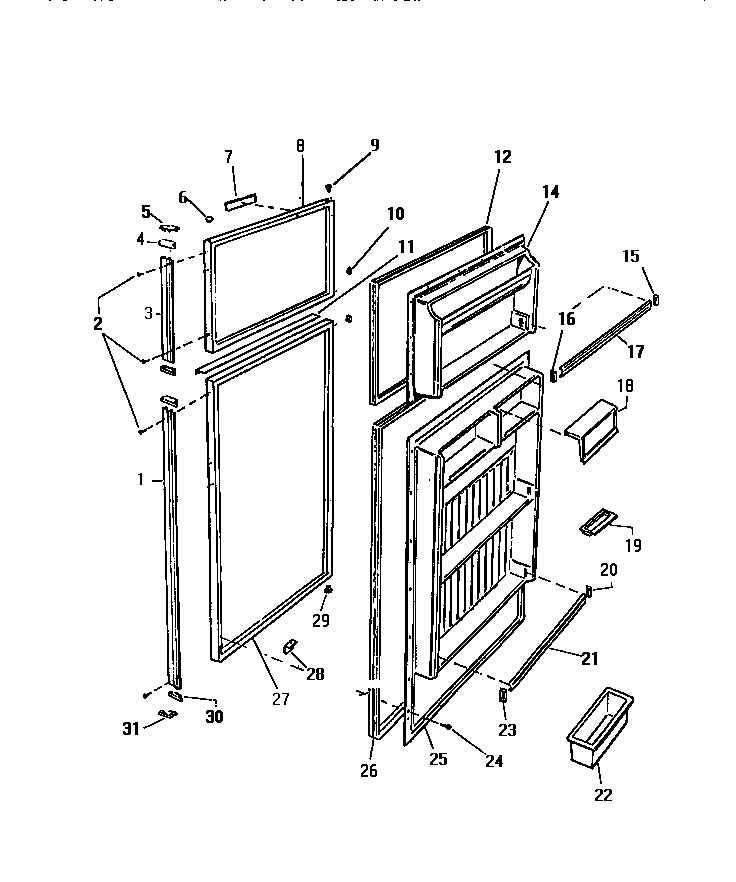 White-Westinghouse RT190GCD3 door diagram