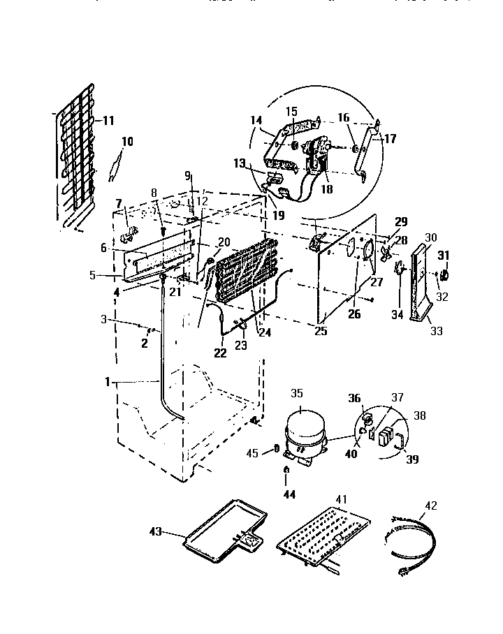 White-Westinghouse RT190GCD3 cooling system diagram