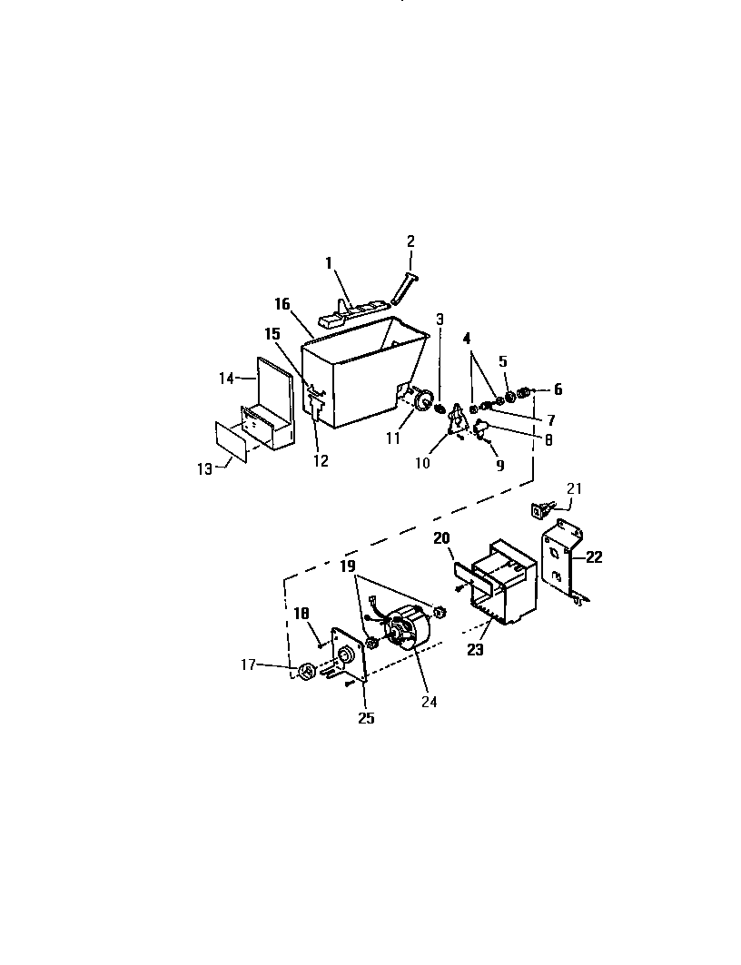 White-Westinghouse RS249GCF2 ice dispenser diagram