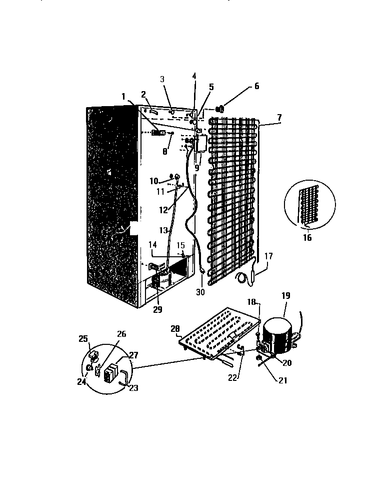 White-Westinghouse RT175GCD0 cooling system diagram