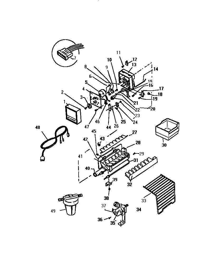 White-Westinghouse RT175GCD0 ice maker diagram
