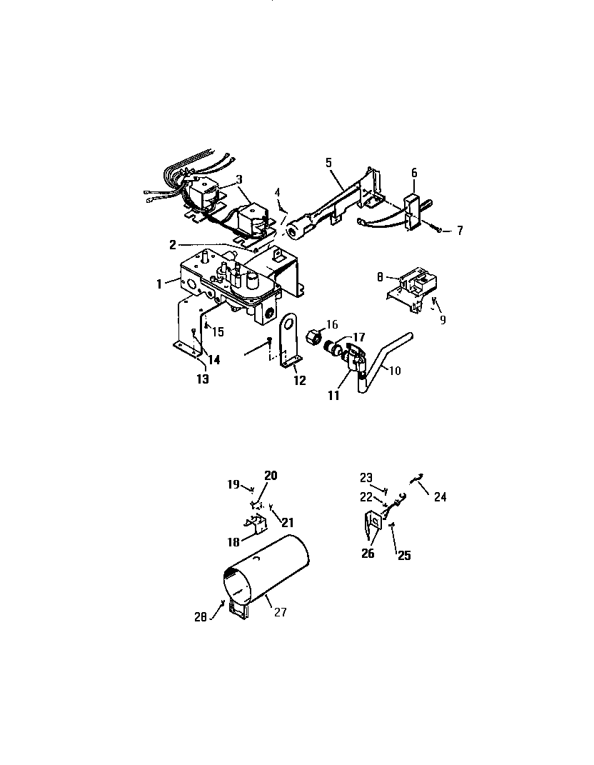 White-Westinghouse DG620EXD1 glow bar burner, combustion chamber diagram