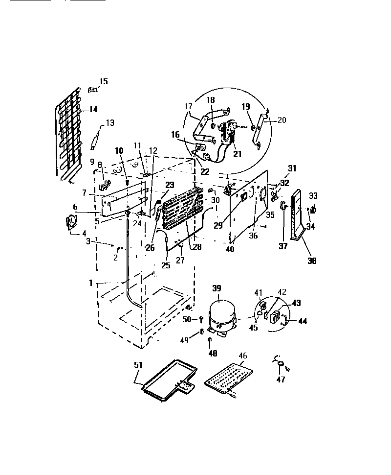 White-Westinghouse RT179HCD2 evaporator, fan assy. diagram