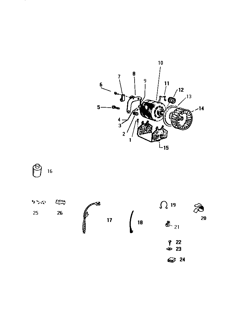 White-Westinghouse DG400EXV4 motor, miscellaneous diagram