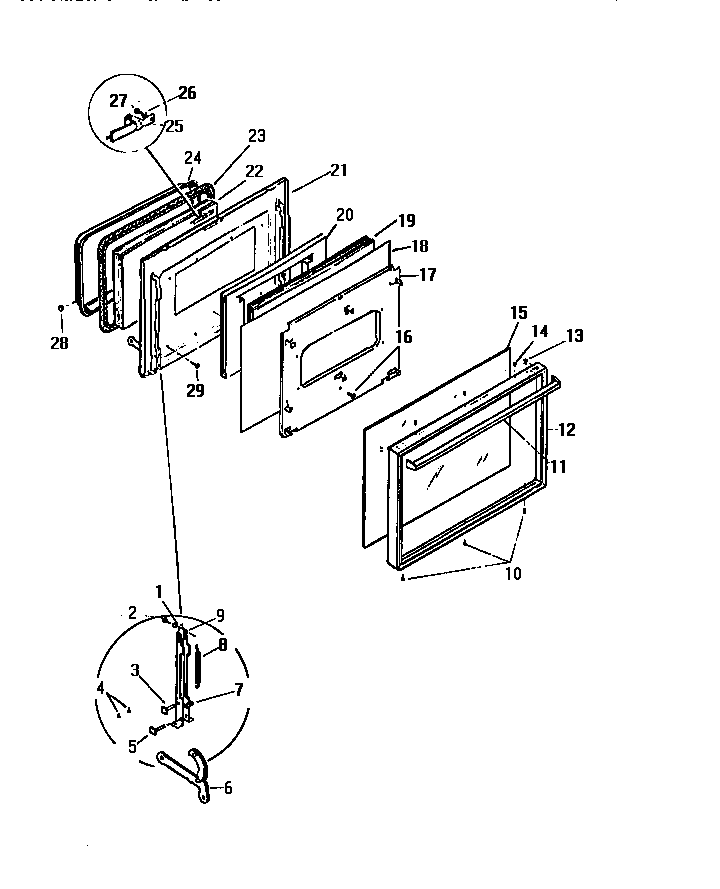 White-Westinghouse KF560GDD3 door diagram