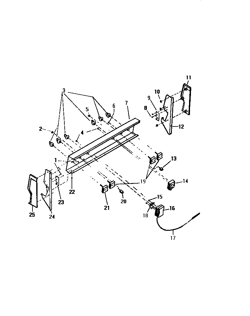 White-Westinghouse KF320JDW0 backguard diagram
