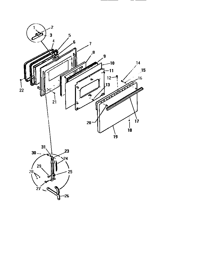 White-Westinghouse KF330JDWO door diagram