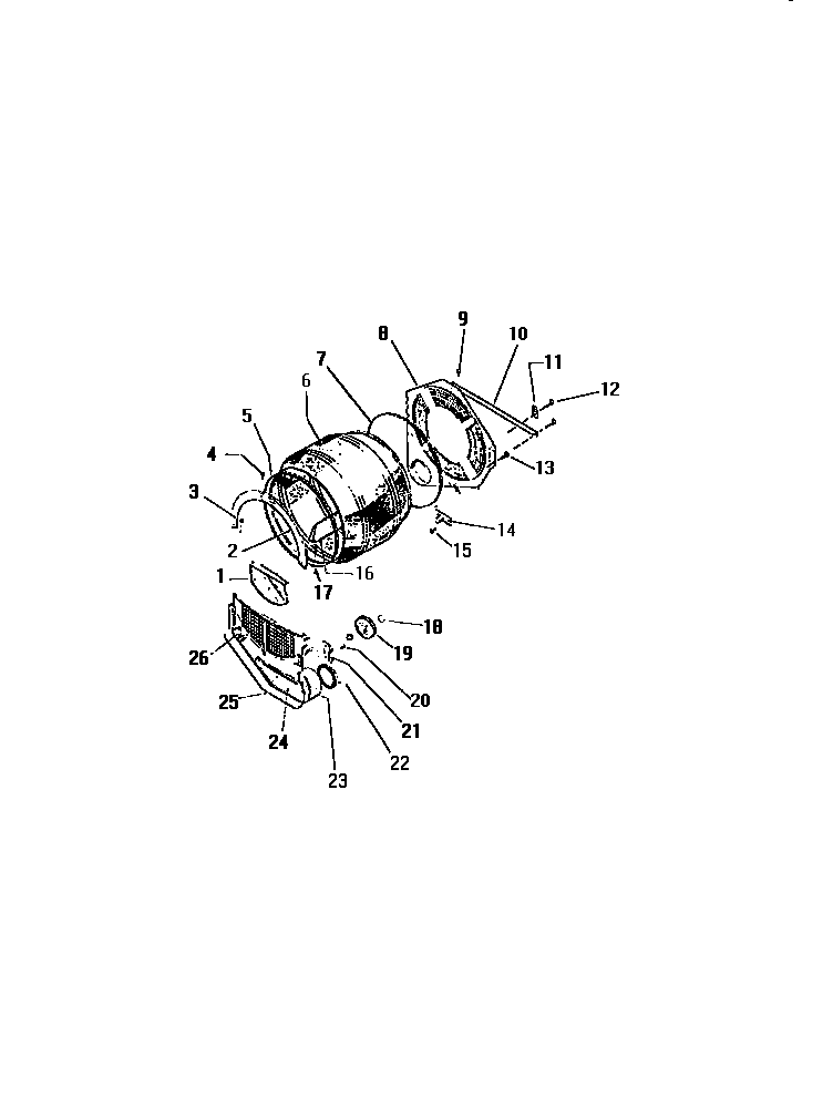 Kelvinator DEA500A2T drum diagram