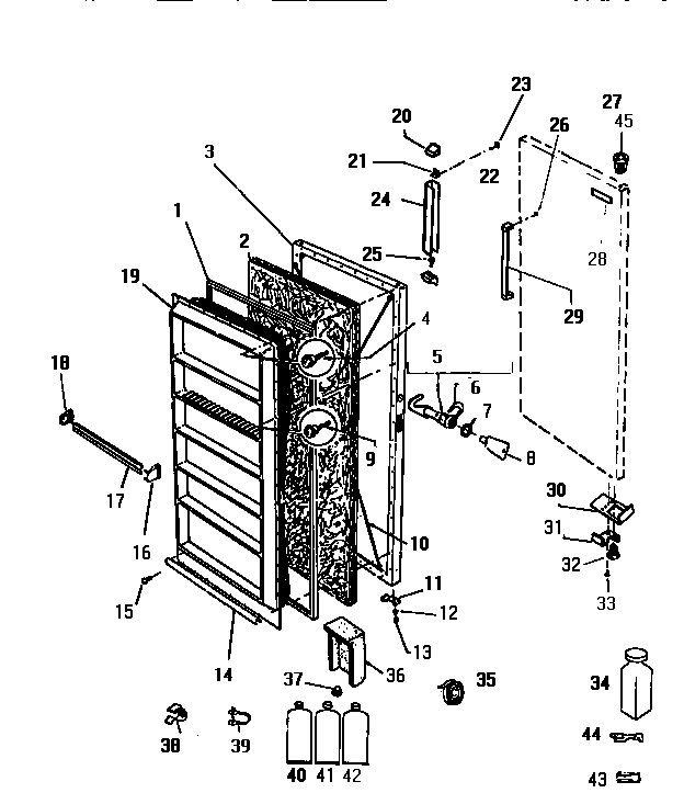 White-Westinghouse FU211JRW1 door diagram