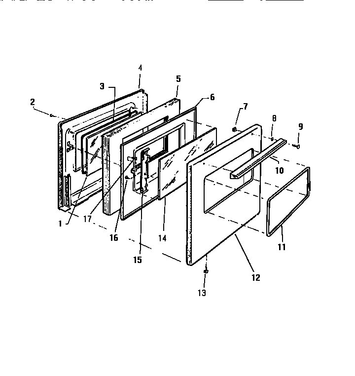 White-Westinghouse GF470HXV0 door diagram