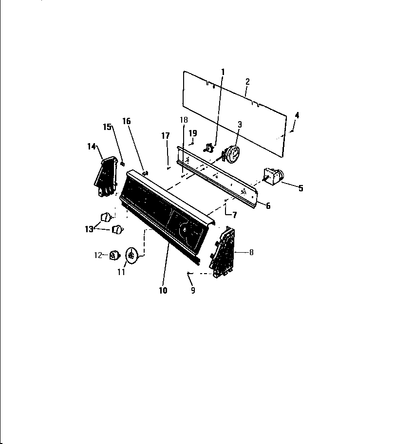 White-Westinghouse LA550EXF1 console & controls diagram