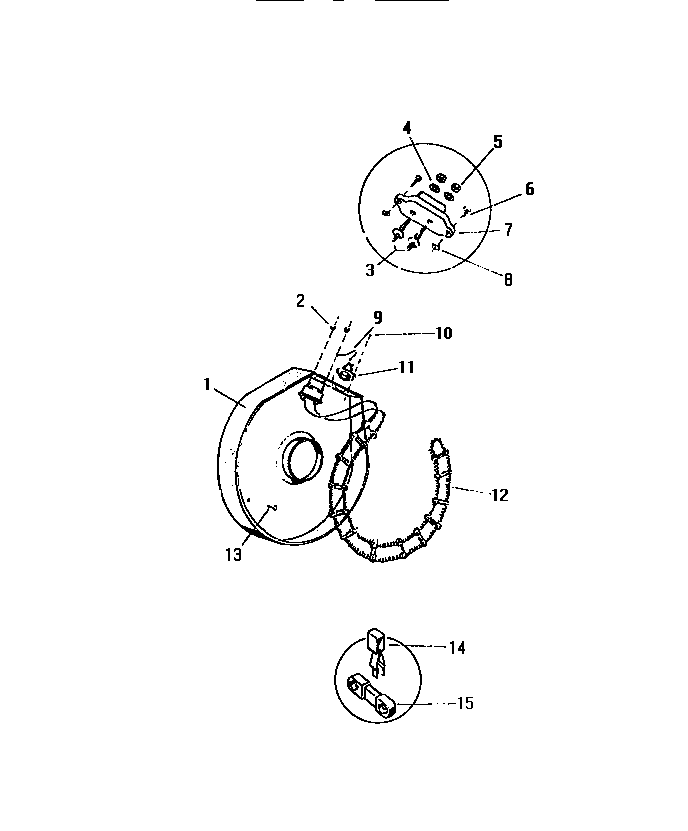 White-Westinghouse DE800EDD1 heater housing diagram