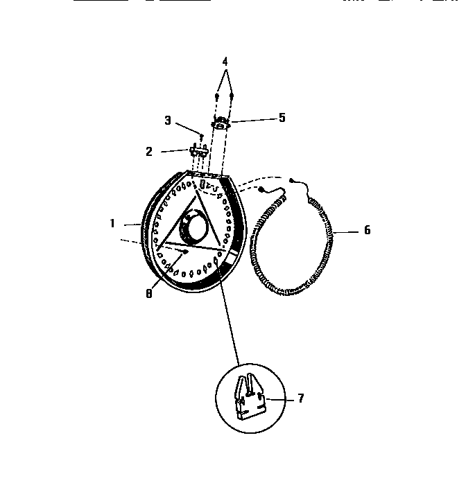 White-Westinghouse DE651EDH4 heater housing diagram