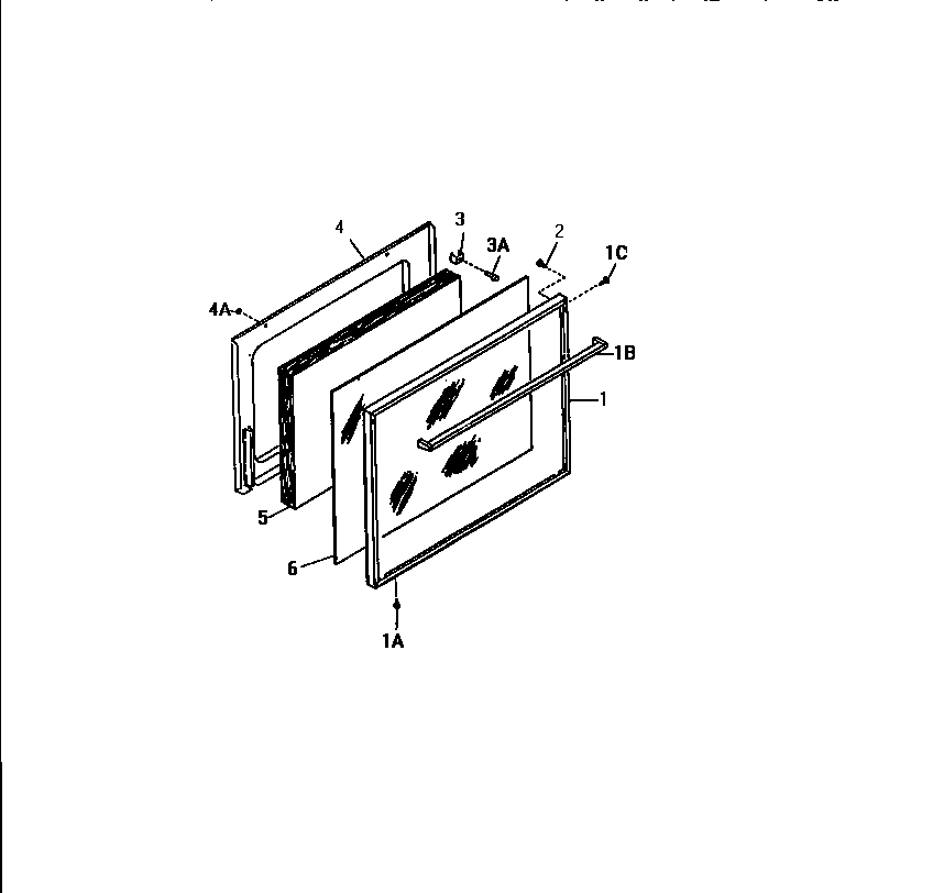 White-Westinghouse GF521HXD0 door diagram