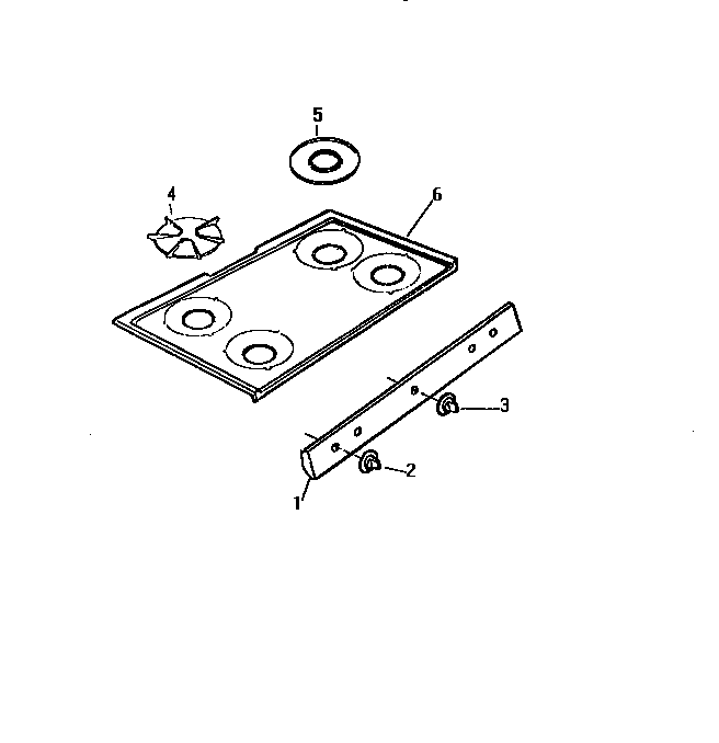 White-Westinghouse GF830HXW3 top diagram