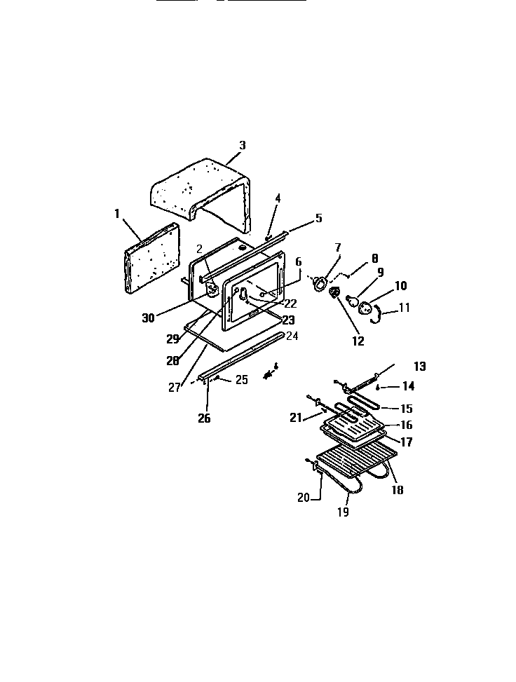 Kelvinator REP306CT1 oven cavity diagram