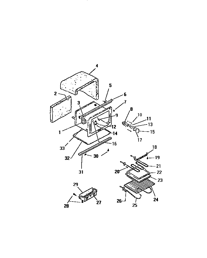 Kelvinator REP306CT0 oven cavity diagram