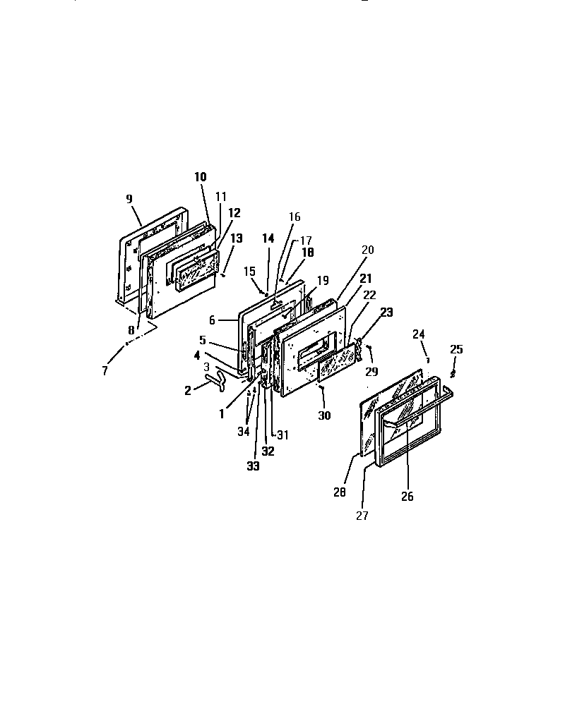 Kelvinator REP309CV0 door diagram