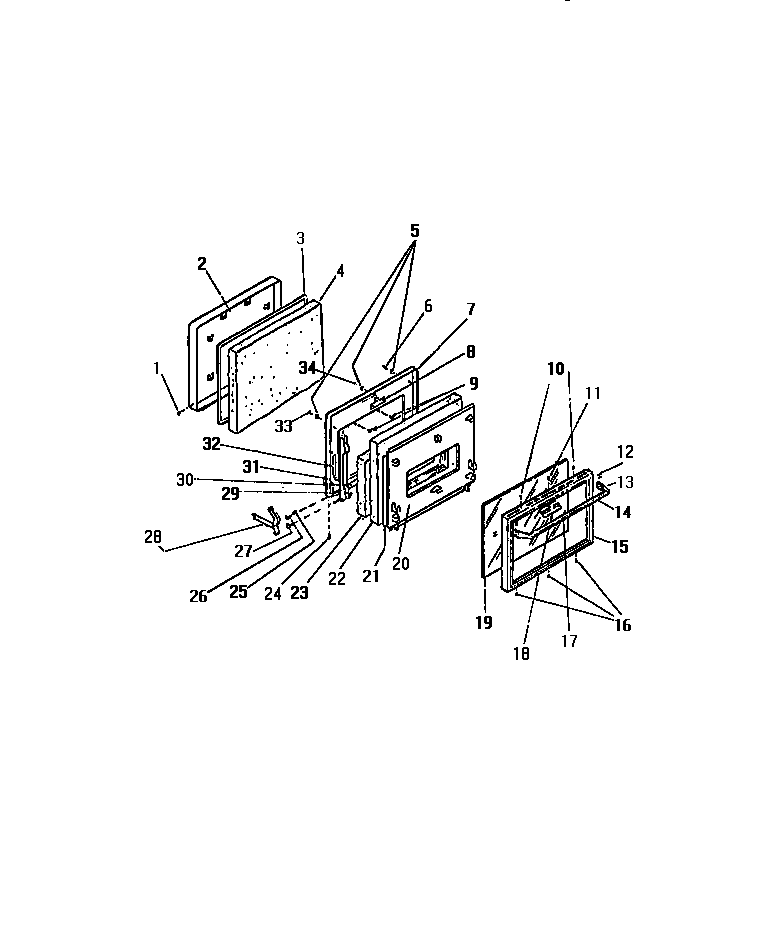 Kelvinator REP305CV0 door diagram