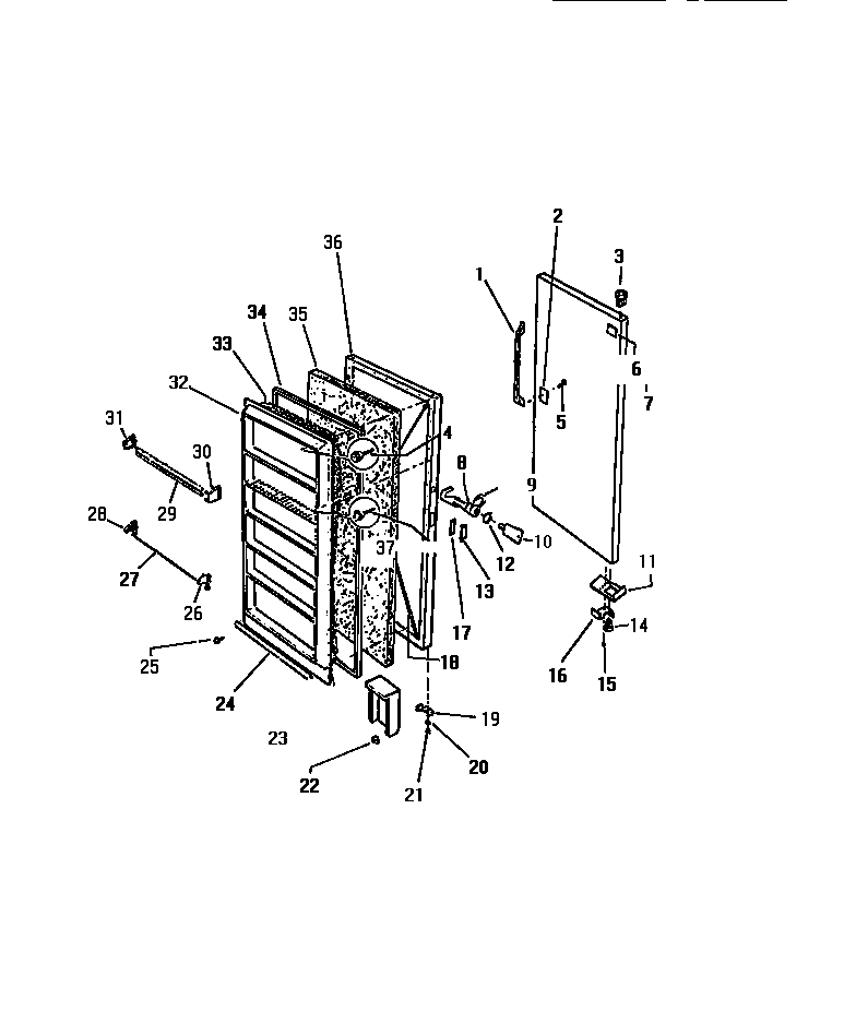 Kelvinator UFS101DM1 door diagram