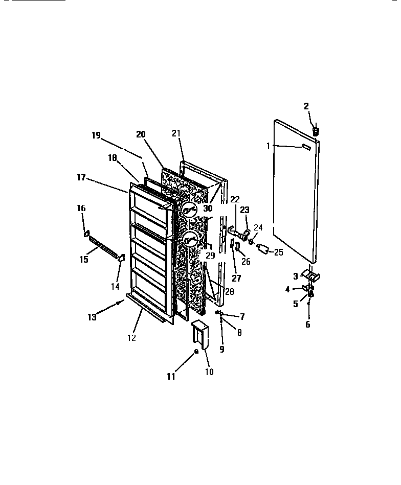 Kelvinator UFP160DMOW door diagram