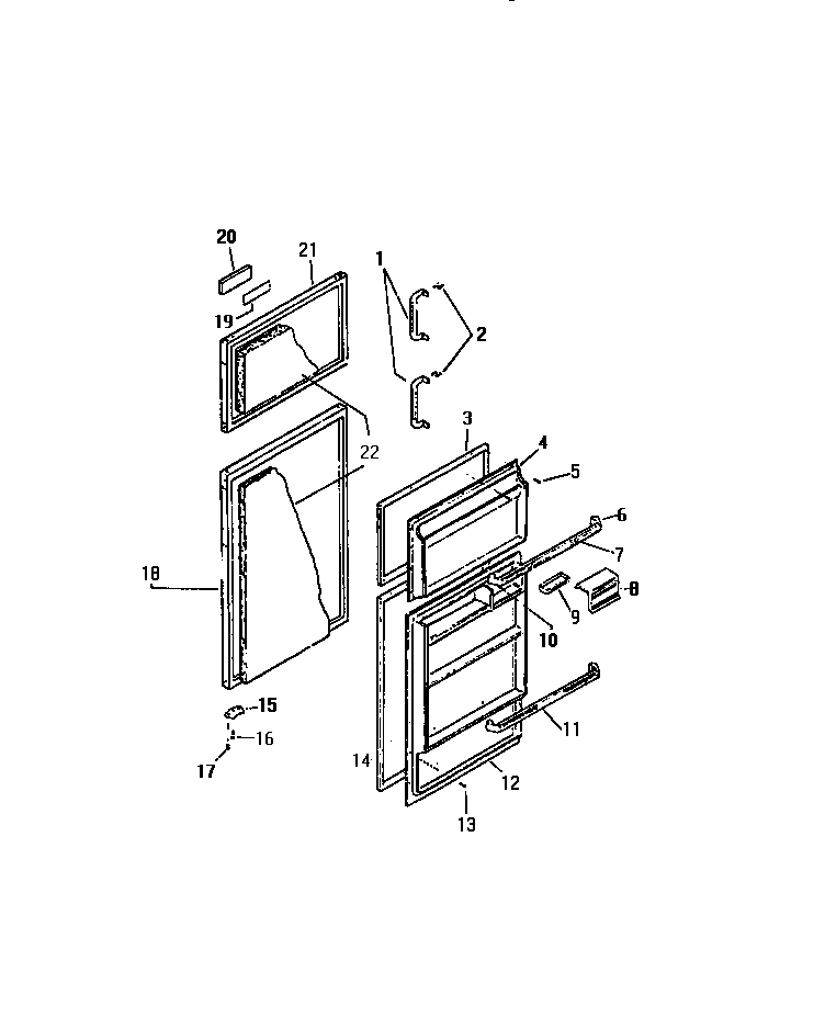 Kelvinator TSK160AN6D door diagram