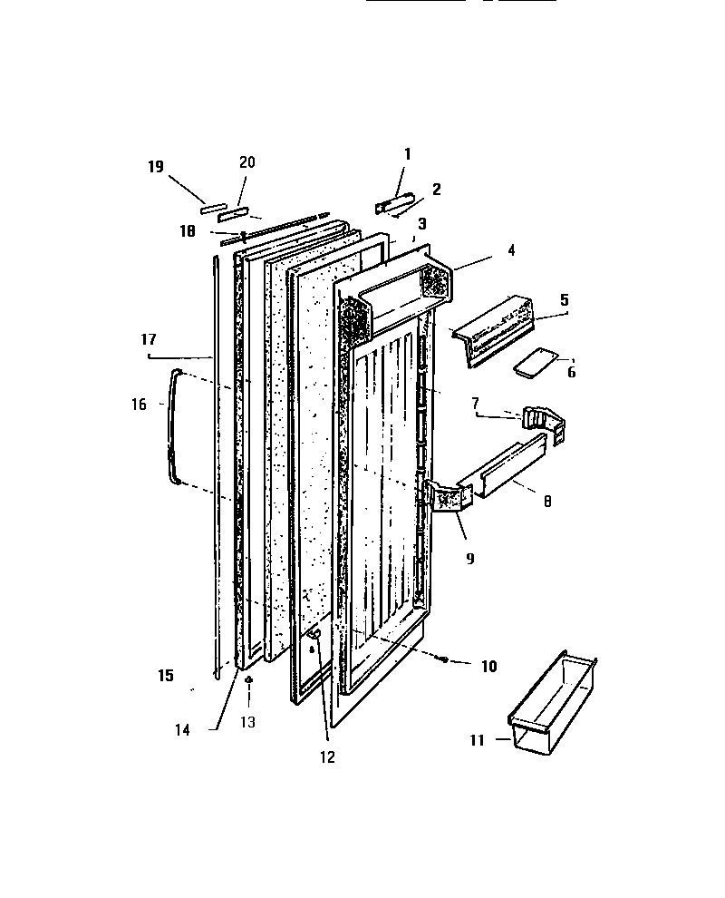 Kelvinator FMW240AN5T refrigerator door diagram