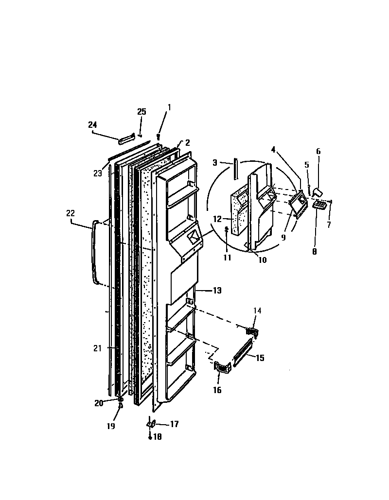Kelvinator FMW220AN4T freezer  door diagram