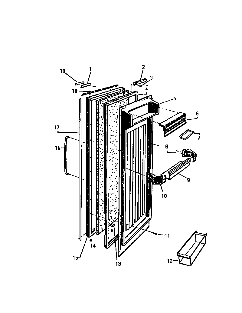 Kelvinator FMW220AN4T refrigerator door diagram