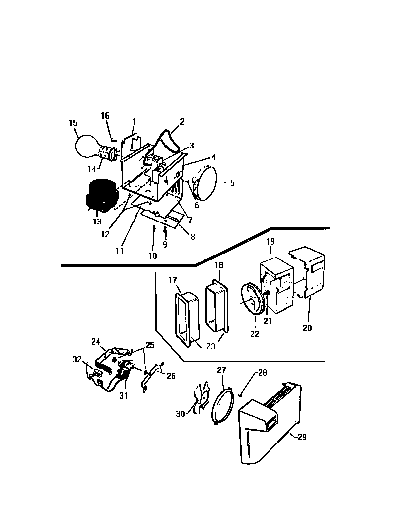 Kelvinator FMW220AN4T controls & fan diagram