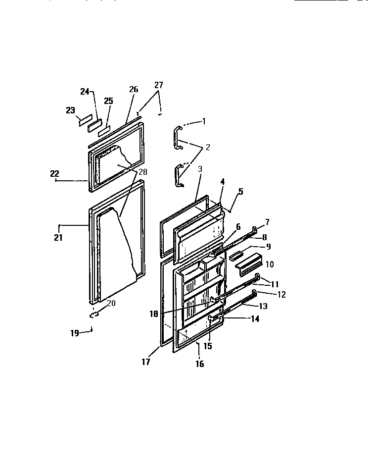 Kelvinator TMI210AN1W door diagram