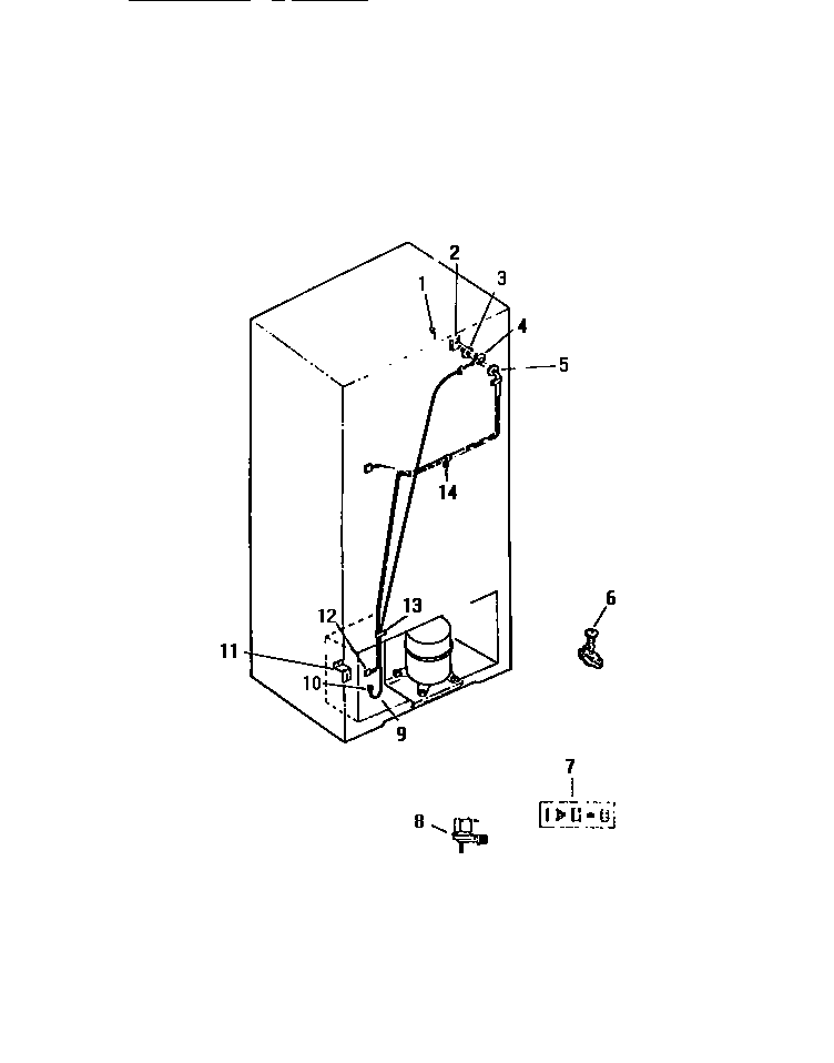 Kelvinator TMI210AN1W system & automatic defrost parts diagram