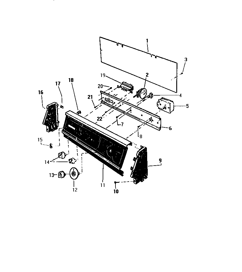 White-Westinghouse LA750EXD3 console & controls diagram