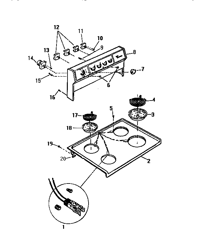 White-Westinghouse KF100HDH1 backguard diagram