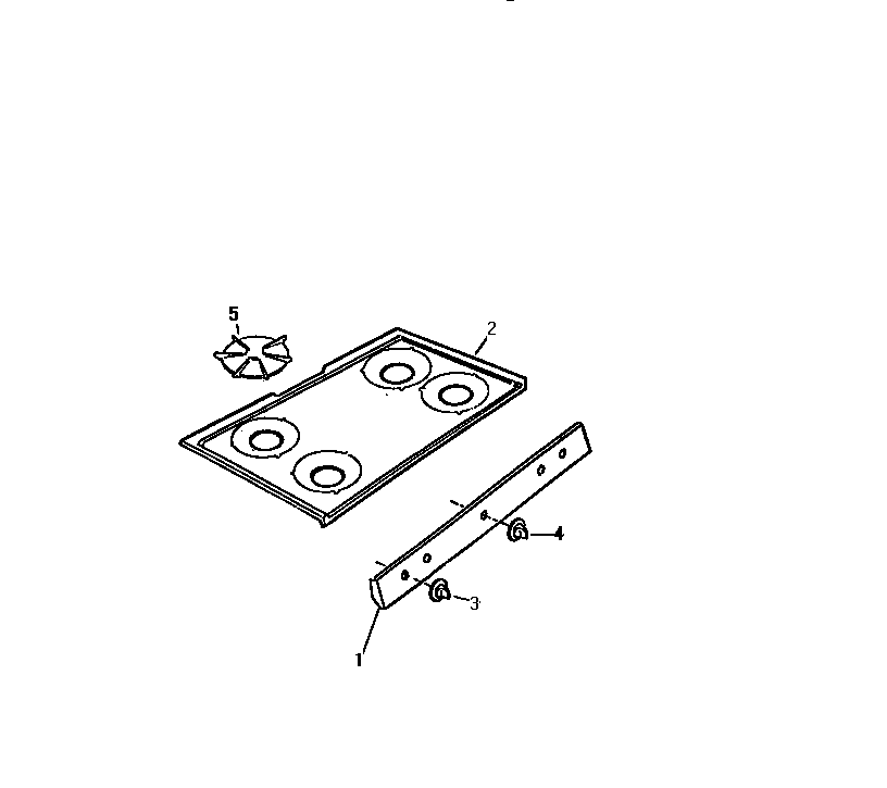 White-Westinghouse GF620HXF0 top, control panel diagram