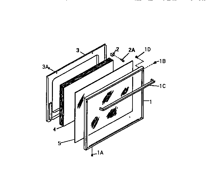 White-Westinghouse GF620HXF0 door diagram