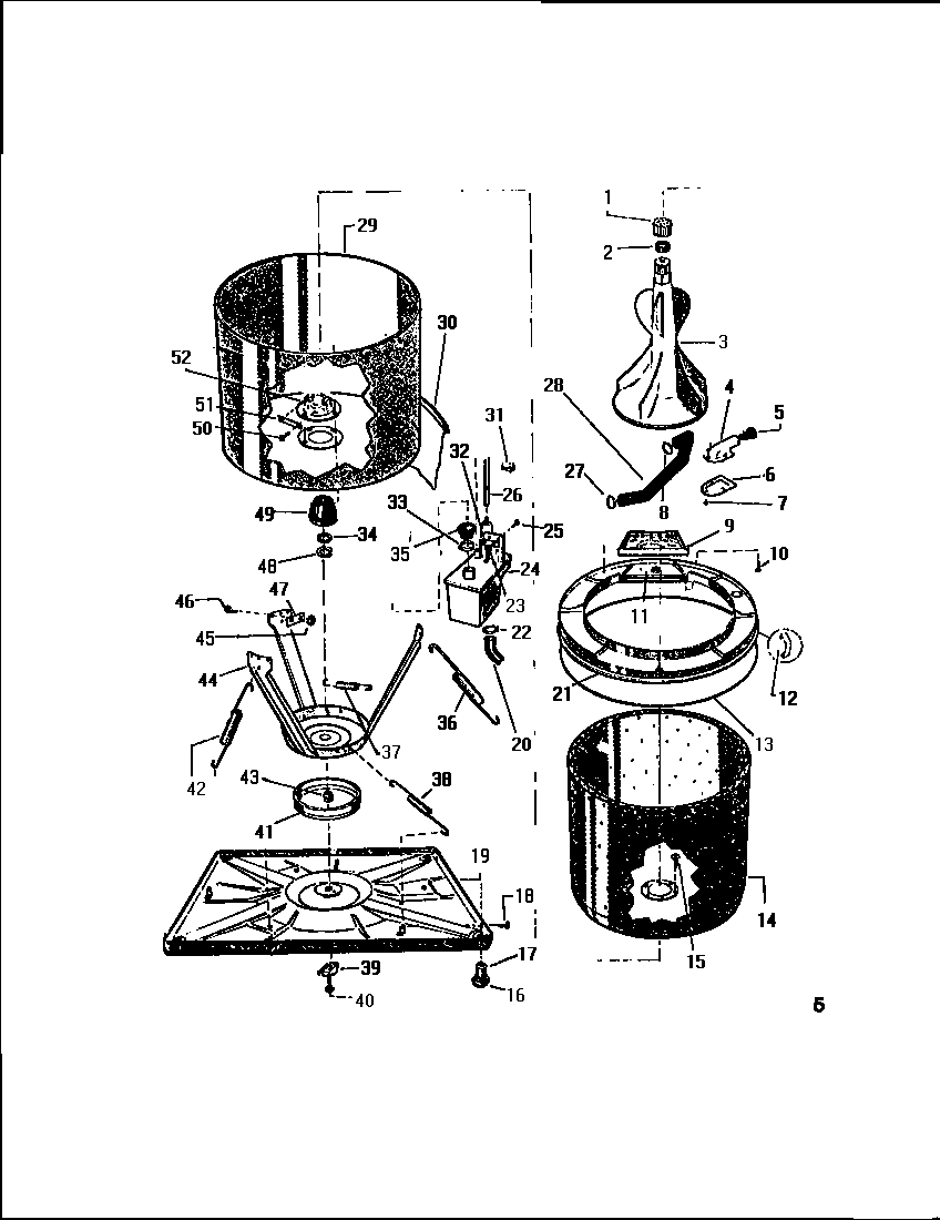 White-Westinghouse LC590EXD2 tubs diagram