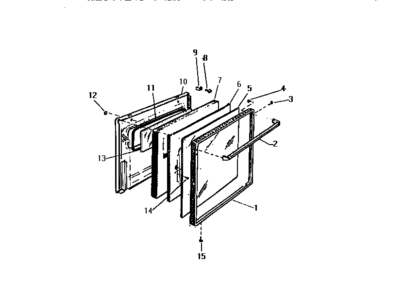 White-Westinghouse GF970HXV1 door diagram