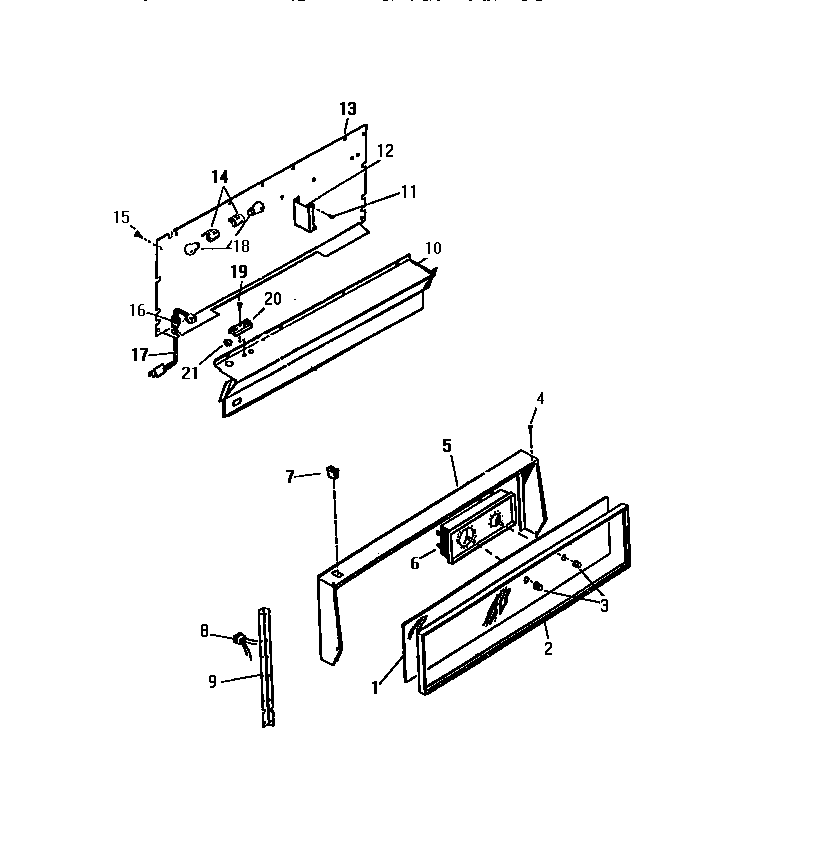White-Westinghouse GF830HXW0 backguard diagram