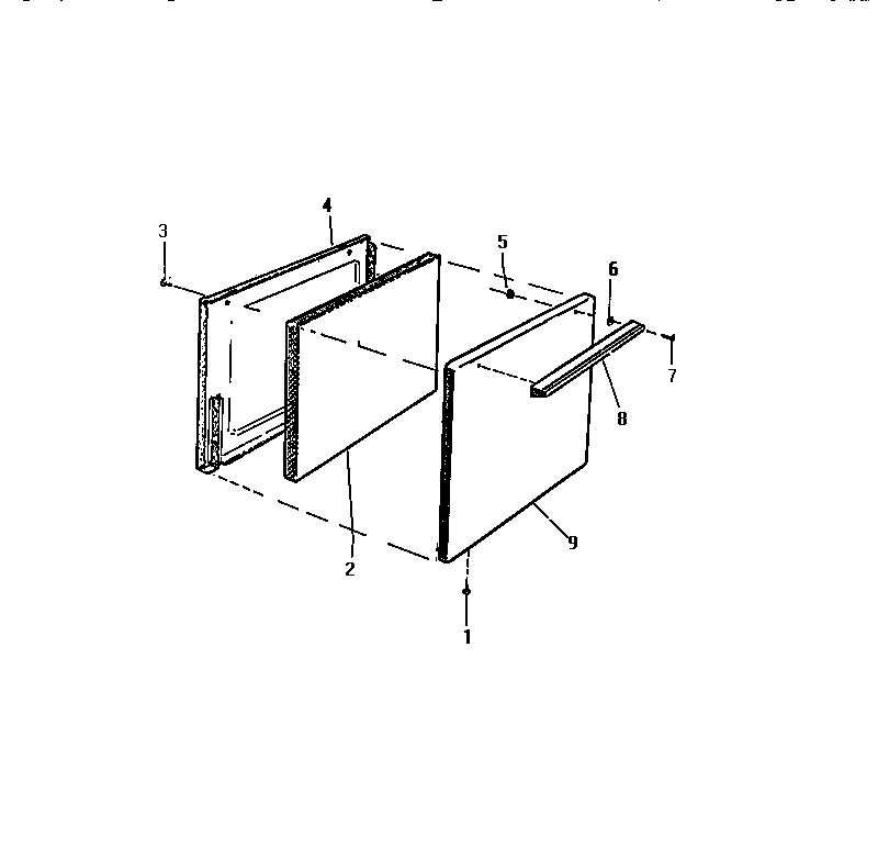 White-Westinghouse KF201HDH1 door diagram