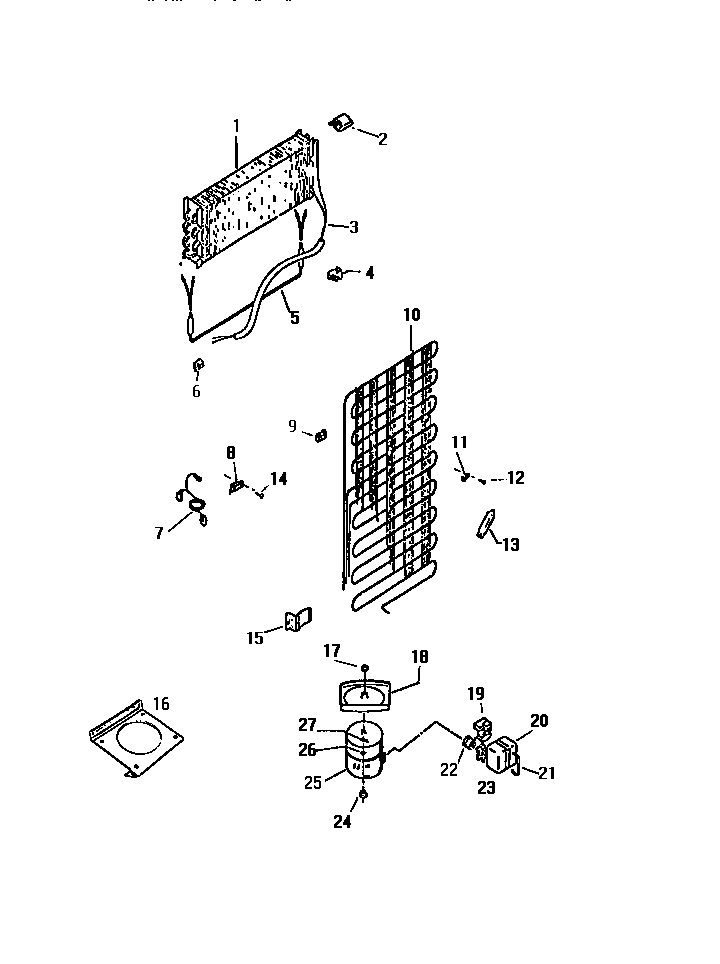 White-Westinghouse RT146GCF1 cooling system diagram