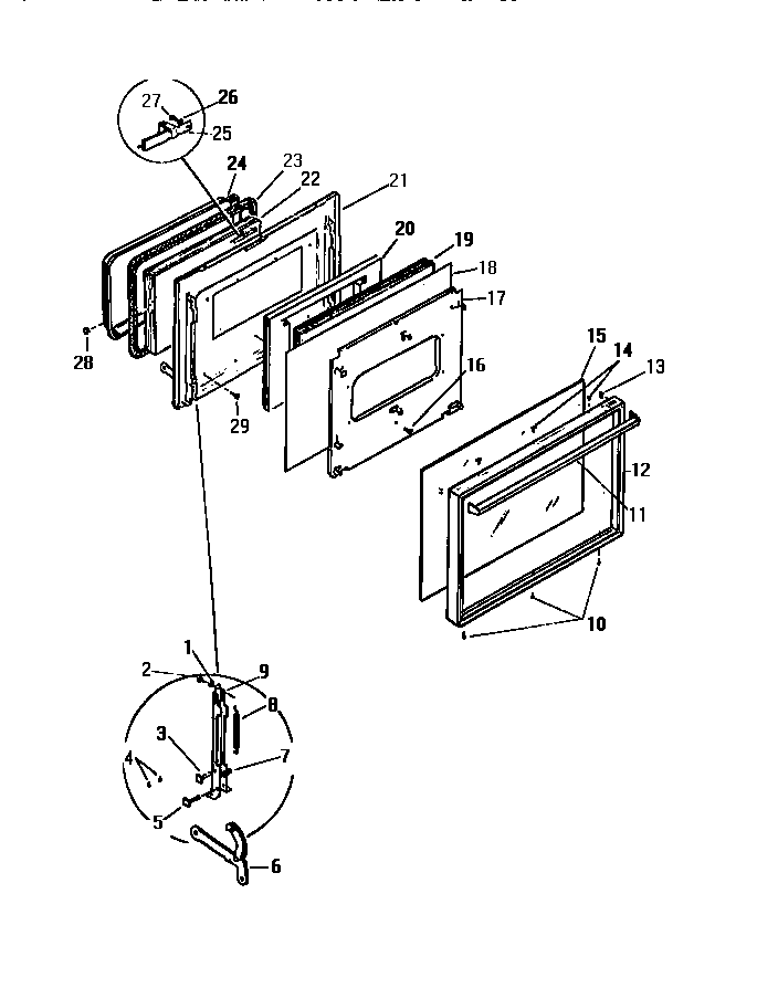 White-Westinghouse KF590HDW2 door diagram