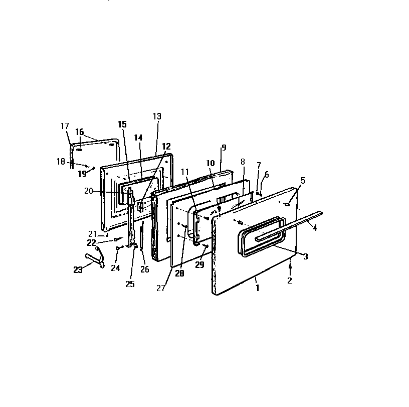 White-Westinghouse KF520GDH2 door diagram