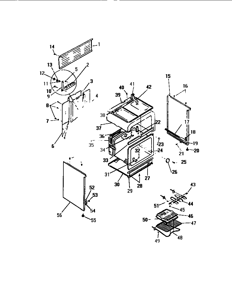 White-Westinghouse KF350GDV3 body, side panels diagram