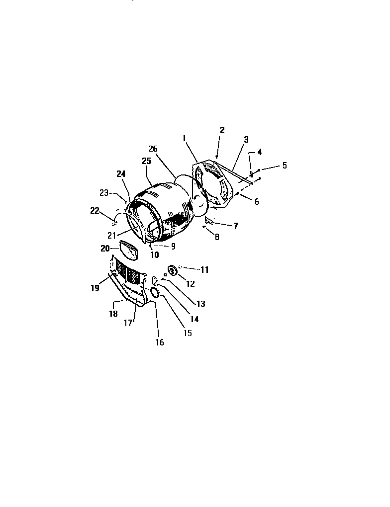 Kelvinator DEA800A2T drum diagram