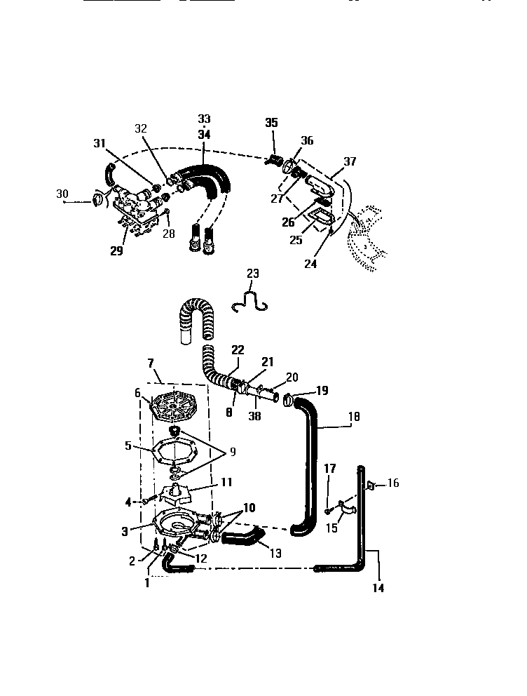 Kelvinator AW501A0T pump, hoses diagram