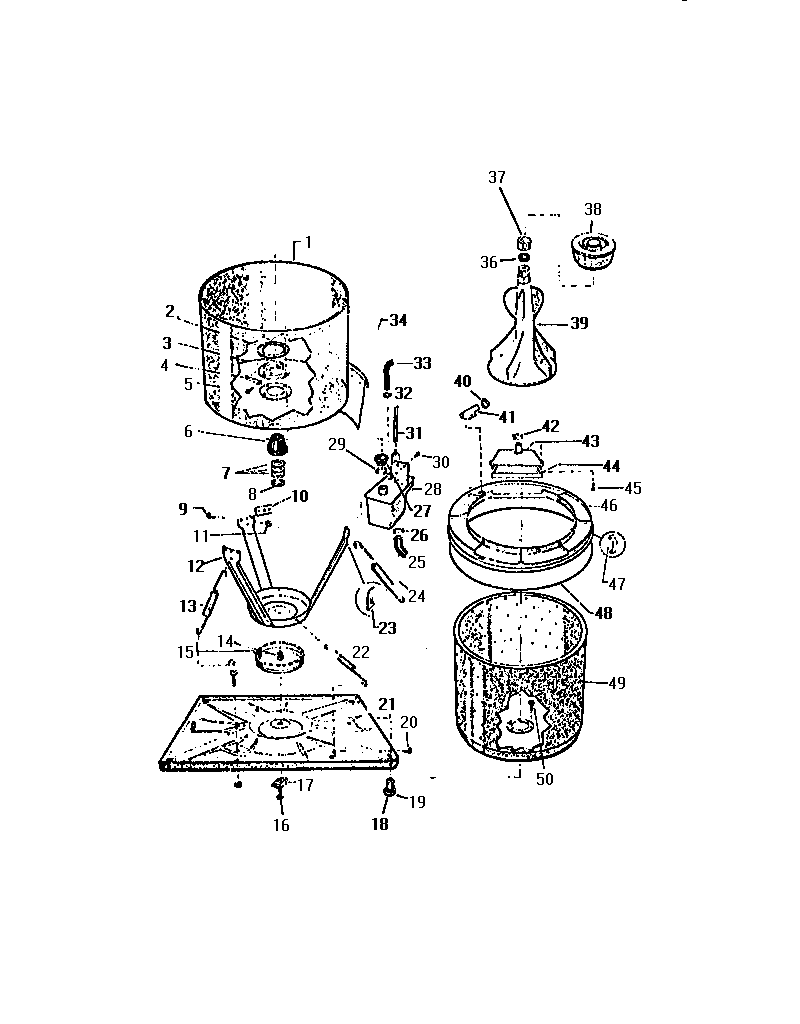 Kelvinator AWL230S3F tubs, base diagram
